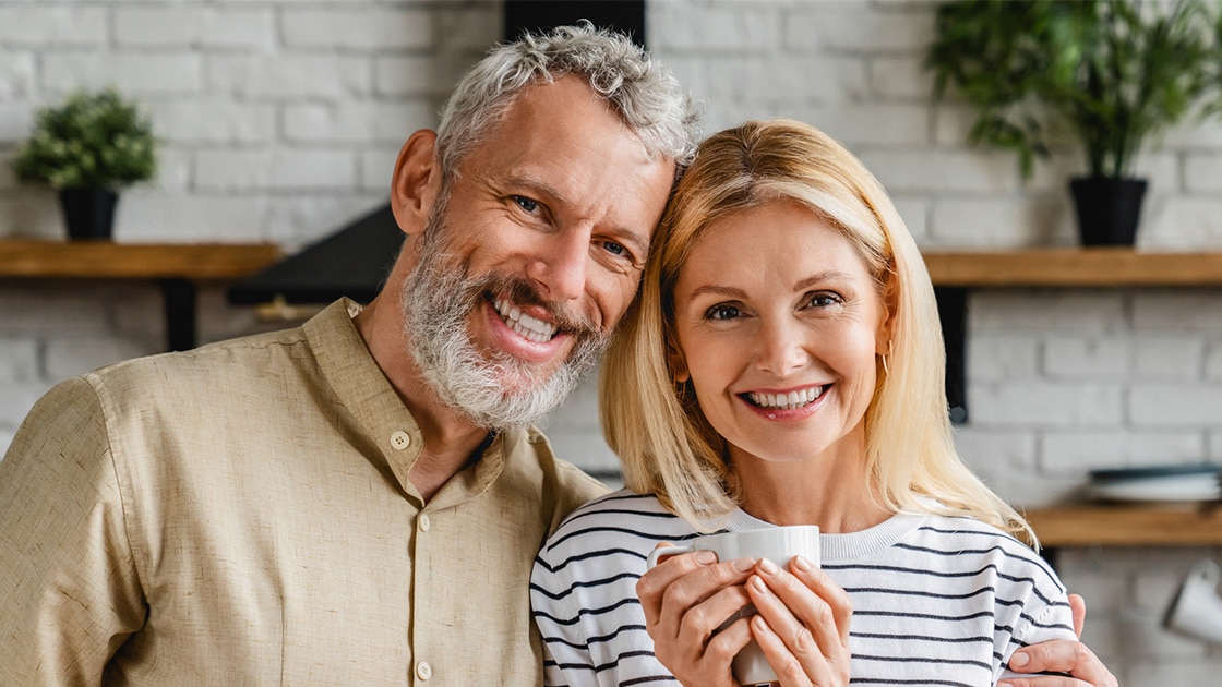 couple smiling